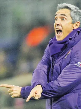  ?? ANSA ?? Paulo Sousa, 45 anni. Dopo il ko con il Carpi aveva detto: «Questa non è la mia Fiorentina»