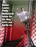  ??  ?? Bester Laune: Philip Wallisfurt­h reiste für die ibug extra aus Berlin an.