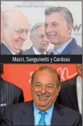  ?? FOTOS:CEDOC PERFIL ?? Macri, Sanguinett­i y Cardoso Carlos Slim