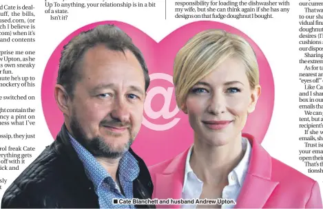  ??  ?? n Cate Blanchett and husband Andrew Upton.
