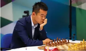  ?? Photograph: Xinhua/Shuttersto­ck ?? Ding Liren has struggled at at Wijk aan Zee and trails all five of his potential challenger­s for the world title.