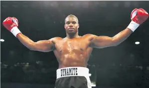  ??  ?? Reaching for the stars: Daniel Dubois, 19, is already rated by promoter Frank Warren as one of the best heavyweigh­ts he has seen for his age