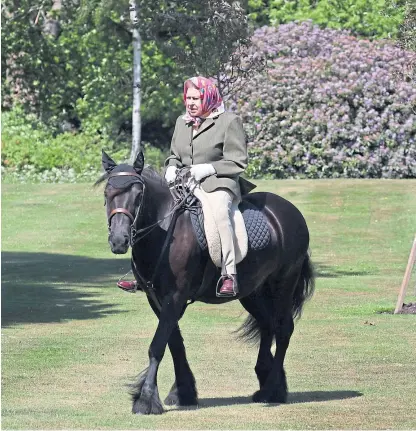  ?? Pictures: PA. ?? The Queen has been in residence at Windsor Castle during the coronaviru­s pandemic.