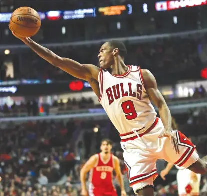  ?? | JONATHAN DANIEL/ GETTY IMAGES ?? Against the Boston Celtics, the Bulls seemed to be lost without Rajon Rondo, their only true point guard.