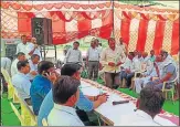  ?? HT PHOTO ?? Farmers and villagers attend the hearing at Parohi village on ▪
Wednesday.