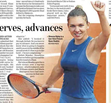  ?? REUTERS PHOTO ?? Simona Halep is a twotime French Open finalist.