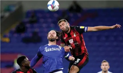  ?? Photograph: David Davies/PA ?? There were 17,116 headers in the first 132 Championsh­ip games this season, with a player heading the ball more than 20 times on 47 occasions