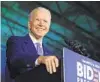  ?? JIM WATSON AFP VIA GETTY IMAGES ?? Joe Biden won the South Carolina primary Saturday, reviving his flagging campaign.