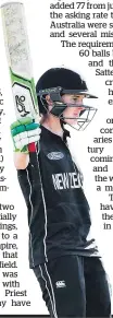  ?? Picture / Photosport ?? Amy Satterthwa­ite hit the winning runs yesterday after bringing up her century in the 49th over.