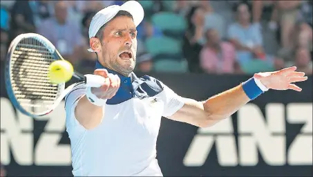  ?? REUTERS PHOTO ?? Novak Djokovic defeated Gael Monfils 46, 63, 61, 63 to enter the third round.