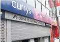  ??  ?? BLOW Currys owner plans shake-up