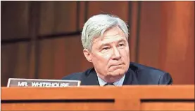  ?? Anna Moneymaker/Getty Images/TNS ?? Sen. Sheldon Whitehouse, D-R.I., questions U.S. Supreme Court nominee Judge Ketanji Brown Jackson during her Senate Judiciary Committee confirmati­on hearing in the Hart Senate Office Building on Capitol Hill, March 22, 2022, in Washington, D.C. Whitehouse and other Democrats plan to push for new ethical standards for the Supreme Court in the next two years (2023-24), even as the Republican control of the House may make that more difficult.