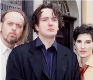  ?? ?? With Bill Bailey and Dylan Moran in Black Books