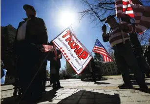  ?? (Rick Wilking/Reuters) ?? SUPPORTERS OF US PRESIDENT Donald Trump attend a ‘Spirit of America’ rally in Denver on Monday. Trump is slated to address Congress Tuesday night about his economic initiative­s.