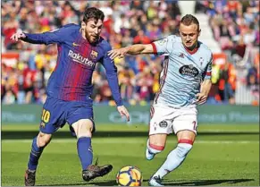  ??  ?? Lionel Messi ziet zichzelf niet als de perfecte voetballer. De vijfvoudig Ballon d’Or-winnaar vertelt in gesprek met Blic dat er nog een en ander te verbeteren valt aan zijn spel. (Foto: Goal)