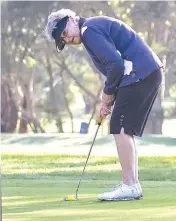  ??  ?? Jill Gay of Longwarry who was a member for five years Garfield, lines up the fifth hole during her round.