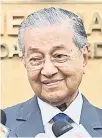  ??  ?? Tun Dr Mahathir Mohamad