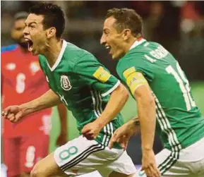  ?? REUTERS PIC ?? Mexico’s Hirving Lozano races away celebratin­g his goal against Panama. Mexico won 1-0.