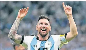  ?? FOTO: AP ?? Nach dem erlösenden Elfmeter konnte Lionel Messi mit Argentinie­n jubeln. Er fiel gegen die Niederland­e aber auch mit provokante­n Gesten auf.