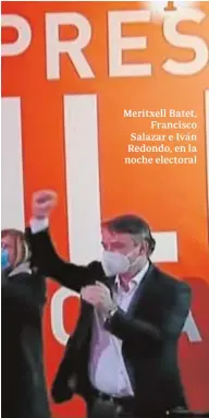  ?? ABC ?? Meritxell Batet,
Francisco Salazar e Iván Redondo, en la noche electoral