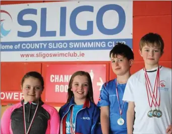  ??  ?? Co Sligo Swim Club swimmers won numerous medals recently.