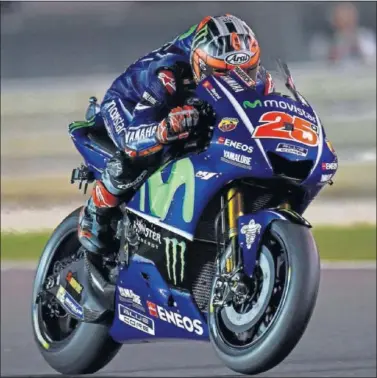  ??  ?? FAVORITO. Maverick Viñales ha terminado primero en todas las sesiones de entrenamie­ntos libres.