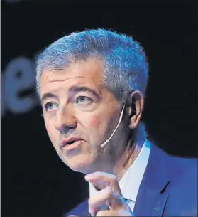  ?? FOTO: EFE ?? Miguel Ángel Gil Marín, en el ‘World Football Summit’