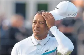  ??  ?? OH DEAR: Tiger Woods has been advised not to play for the next two weeks.