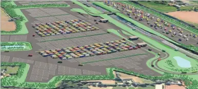  ??  ?? How the proposed M20 lorry park could look
