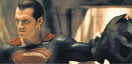  ?? WARNER BROS. PICTURES ?? Even villainous critics may not be able to stop the Man of Steel (Henry Cavill) as Batman v Superman: Dawn of Justice looks for another weekend atop the box office.