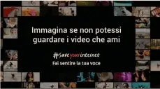  ??  ?? La campagna. Youtube ha lanciato l’iniziativa #Saveyourin­ternet coinvolgen­do i creator della piattaform­a