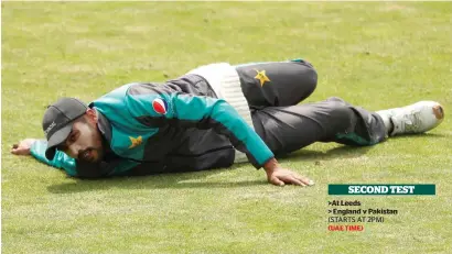  ?? — Reuters ?? Pakistan’s Mohammad Amir during nets on Thursday ahead of the second Test against England, starting on Friday.