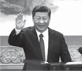  ?? AGENCE FRANCE PRESSE ?? Chinese President Xi Jinping meets the press at the Great Hall of the People in Beijing.