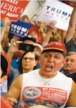  ?? PHOTO AFP ?? Cesar Sayoc a été aperçu dans un rassemblem­ent de Trump en février dernier à Melbourne, en Floride.