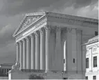  ?? J. SCOTT APPLEWHITE/AP ?? Monday’s Supreme Court cases were not among the highly anticipate­d disputes the court will hear this term.