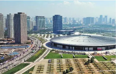  ?? PROVIDED TO CHINA DAIL ?? The China Taiyuan Coal Transactio­n Center is the main venue of the Taiyuan Energy Low-Carbon Developmen­t Forum.