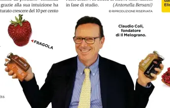  ??  ?? CCA ZU FRA GO LA Claudio Coli, fondatore di Il Melograno. Sir Rocco Forte, inglese di nascita e italiano per interesse, si è schierato nettamente a favore della Brexit, l’uscita dall’Ue. «Il continente non è competitiv­o» dice in un’intervista al «Il...