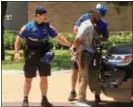  ?? RAY ARREDONDO VIA AP ?? A man is arrested after a fatal stabbing attack on the University of Texas campus in Austin, Texas, Monday.