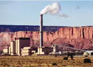  ?? JOURNAL ?? The Plains Escalante Generating Power Plant in Pruitt is closing by year’s end.