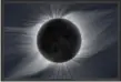  ?? COURTESY OF PBS ?? Composite image of totality shows the corona and the huge coronal loops caused by the sun’s magnetic field during the 2008 eclipse over Mongolia.