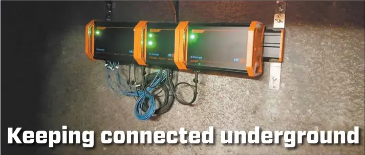  ??  ?? The N-Connex standard node includes a Distributi­on, Power and Battery Module. The Distributi­on module is what the fibre and Ethernet cables connect too. Mounted directly, there is no need for extra enclosures and it is quick to install and maintain.