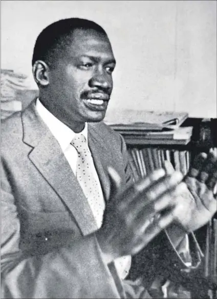  ??  ?? Politicall­y spiritual: Robert Sobukwe believed that politics is an ethical duty and that personal transforma­tion is required to produce ethical leaders. Photo: Photo12/ann Ronan Picture Library