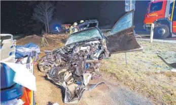  ?? FOTO: THOMAS WARNACK ?? Der Fahrer des Audis verstarb bei den Unfall, zwei Mitfahrer wurden verletzt.