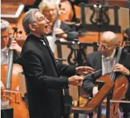  ?? Scott Strazzante / The Chronicle ?? Conductor Michael Tilson Thomas opened the season with Bernstein’s “Candide” overture.