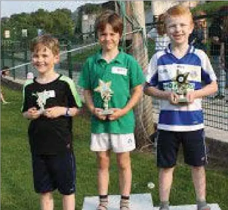  ??  ?? Pictured at the annual Killavulle­n sports day, the winners of the Fionan Murphy 1st, Darragh Hegarty 2nd, Aidan O’Donovan 3rd