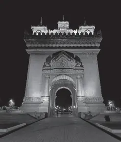  ?? ?? Lao PDR's Patuxai or Gate of Triumph, a war monument in Vientiane, one of the sites highlighte­d during the ATF