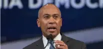  ?? GETTY IMAGES ?? NEW PAC MAN: Former Massachuse­tts Gov. Deval Patrick speaks as he kicks off his presidenti­al campaign at the California Democratic Party 2019 Fall Endorsing Convention in Long Beach, Calif., on Saturday.