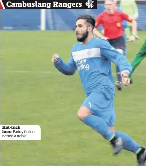  ??  ?? Hat-trick hero Paddy Cullen netted a treble