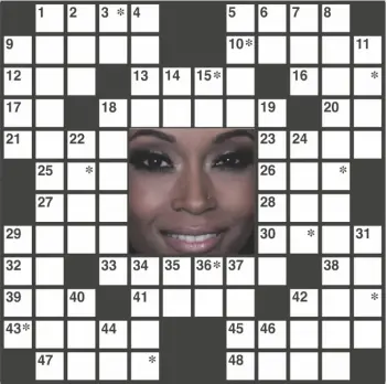  ?? ?? The identity of the featured celebrity is found within the answers in the puzzle. In order to take the TV Challenge, unscramble the letters noted with asterisks within the puzzle.