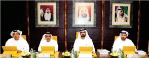  ?? Wam ?? DECISION TIME: Sheikh Mohammed chairs the Cabinet meeting in Abu Dhabi on Wednesday. —